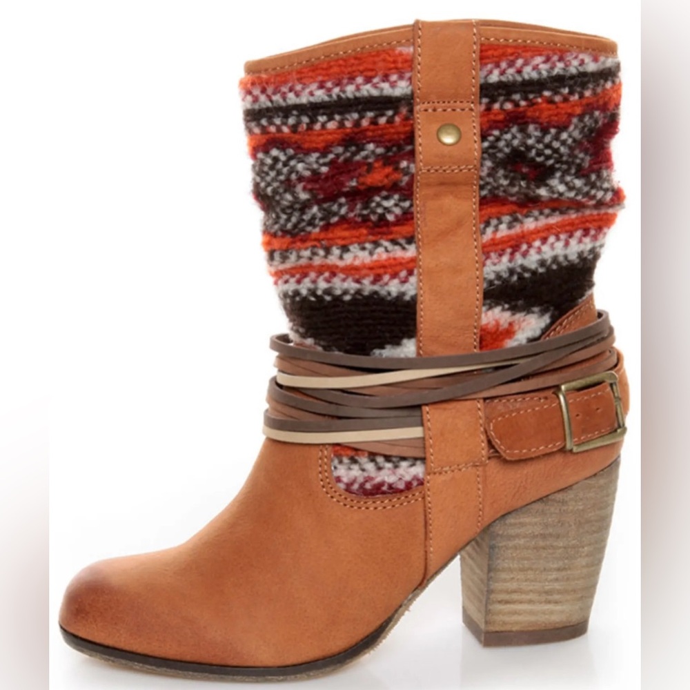 Steve Madden Tolteca Cognac Leather Boots